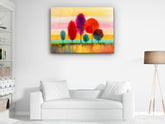 ・"Colorful Trees"・Glass Wall Art